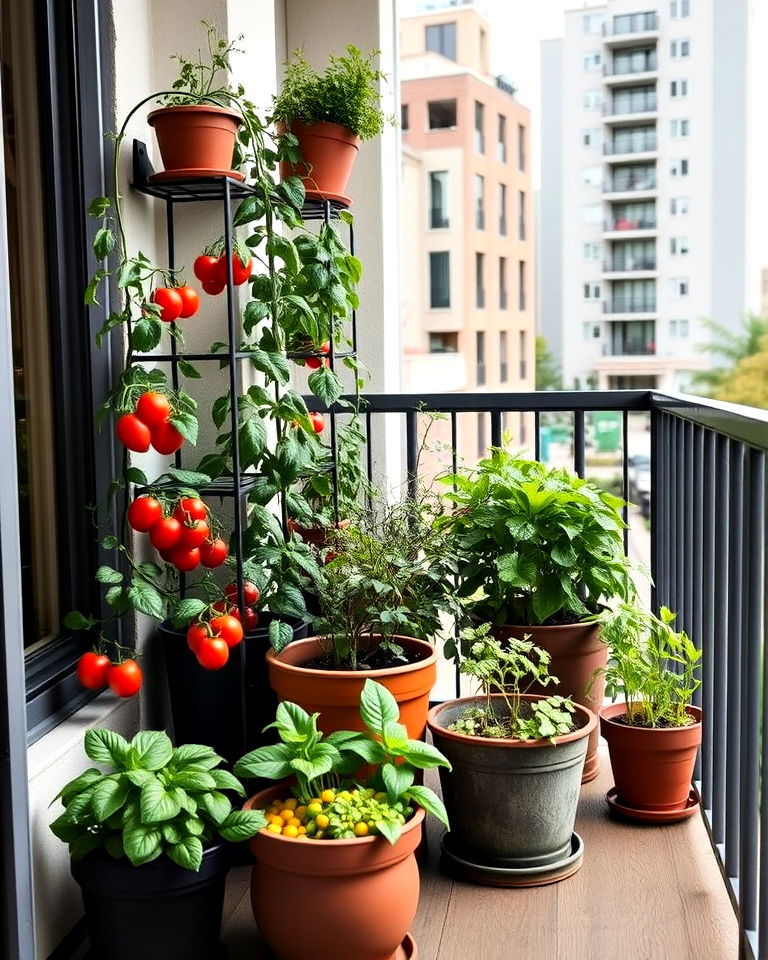 edible balcony garden - 40 Balcony Garden Ideas