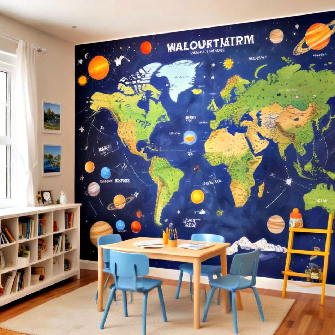 educational wall mural ideas - 25 Homeschool Room Ideas