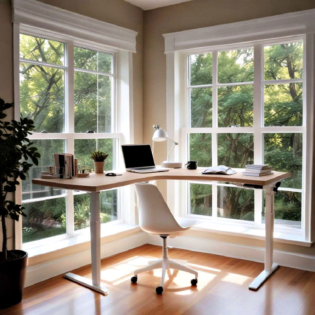 efficient ergonomic desk setup - 15 Desk in Front of Window Ideas