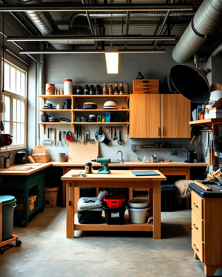efficient hobby workshop - 30 Rec Room Ideas