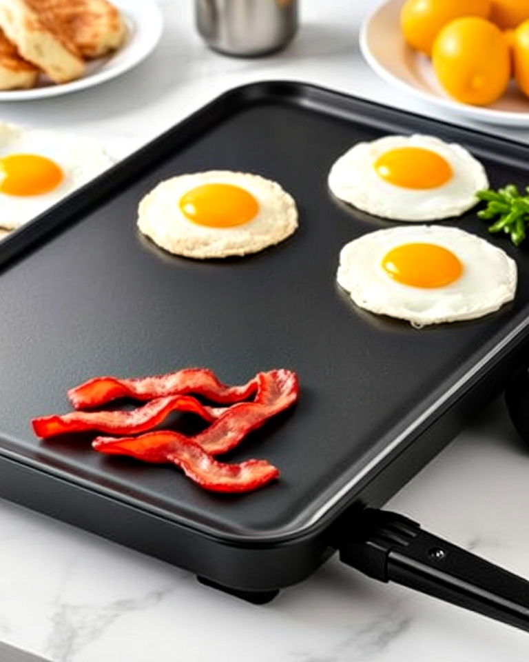 electric griddle with non stick surface - 25 Small Kitchen Appliances List