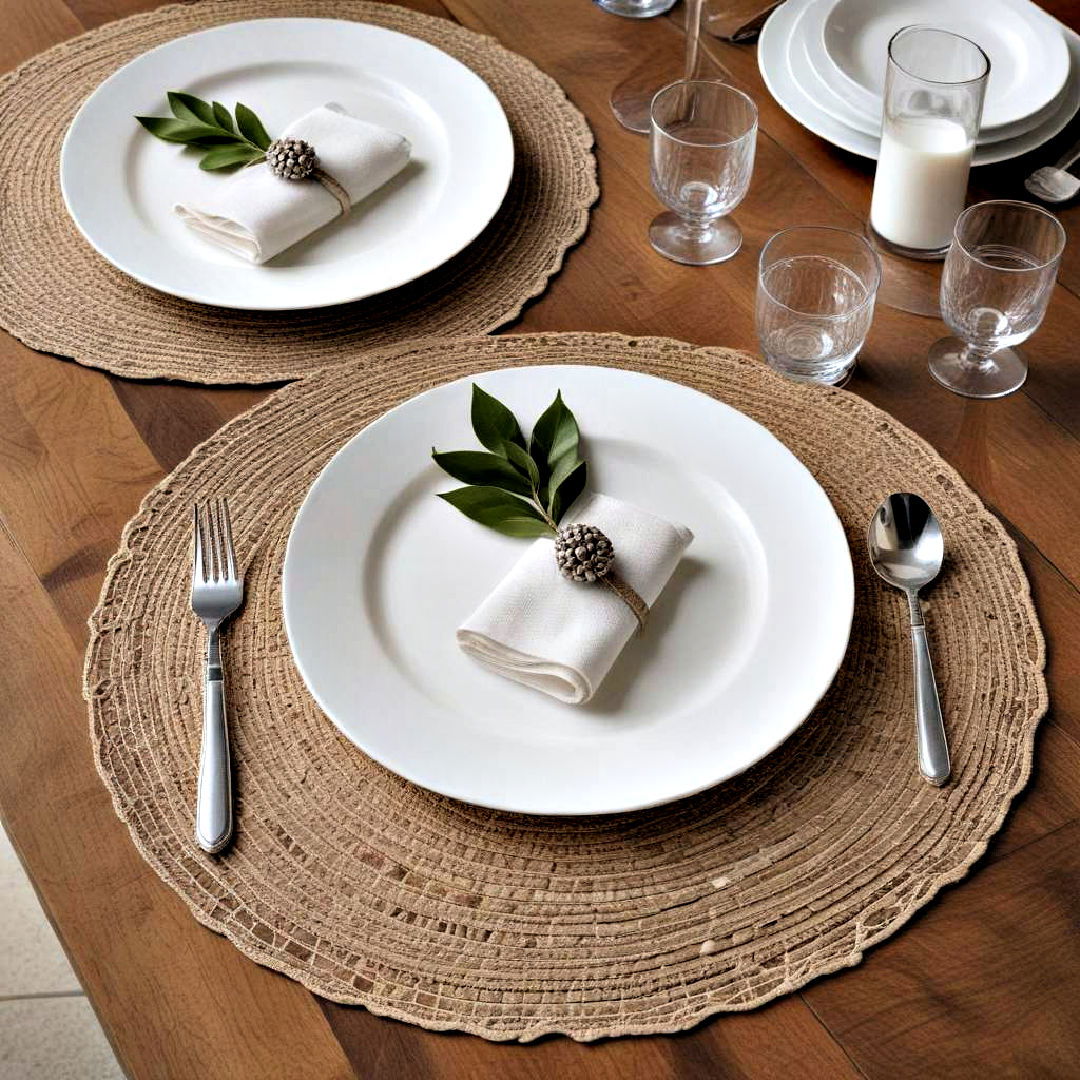 elegance of decorative placemats - 40 Kitchen Decor Ideas