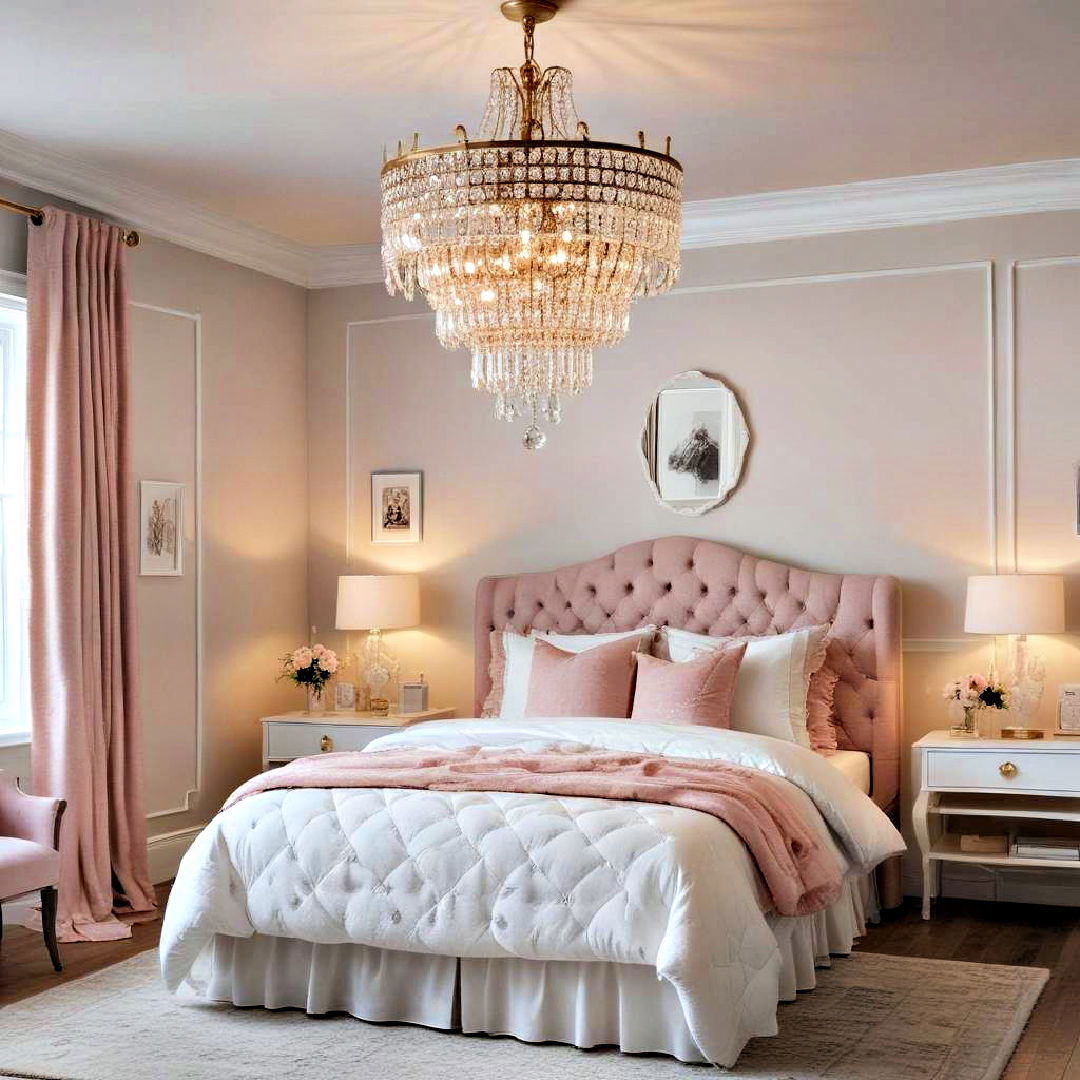 elegance statement chandelier for teenage girl bedroom - 40 Teenage Girl Bedroom Ideas