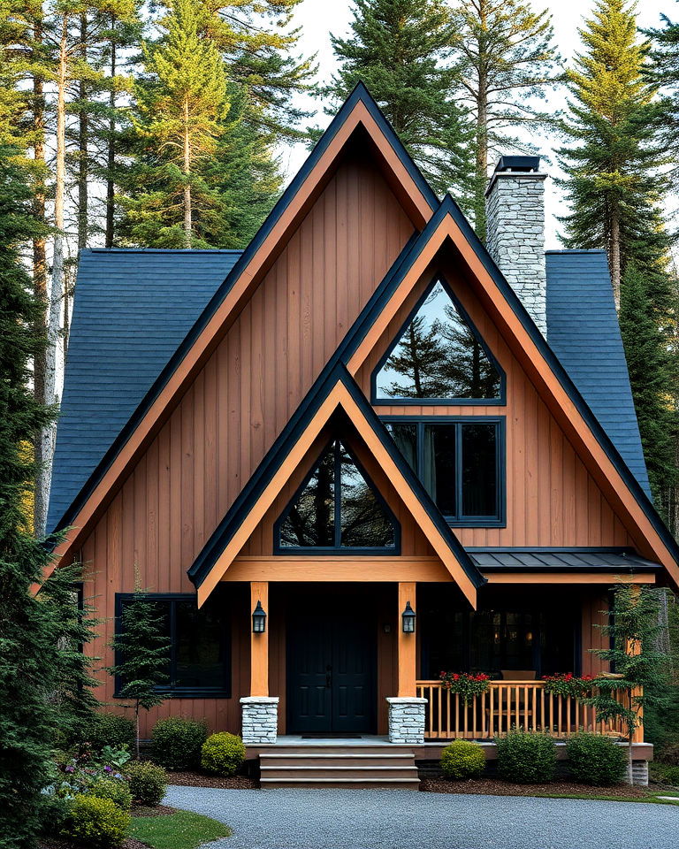 elegant a frame house with a black roof - 25 Houses With Black Roofs