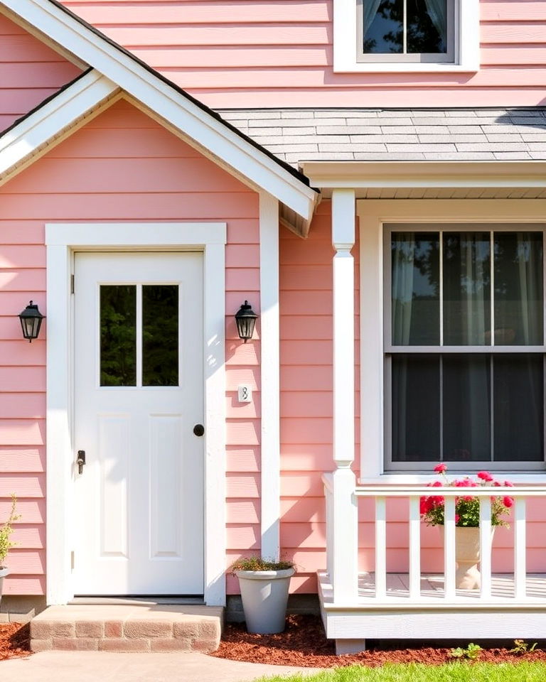 elegant aesthetic blush pink siding - 25 House Siding Colors