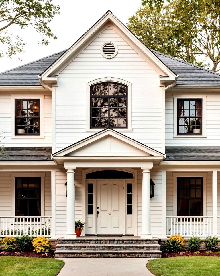 elegant alabaster paint color - 25 Off-white Paint Colors for Home Exteriors