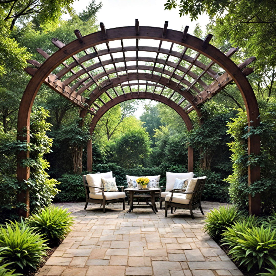 elegant arched pergola for garden - 20 Modern Pergola Ideas
