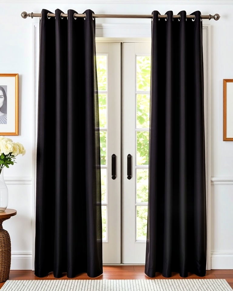 elegant blackout curtains - 20 Window Treatments for French Doors