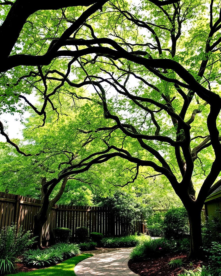 elegant canopy of trees - 35 Secret Garden Ideas