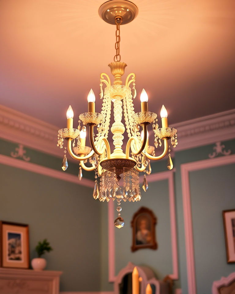 elegant chandelier lighting ideas - 25 Princess Room Ideas