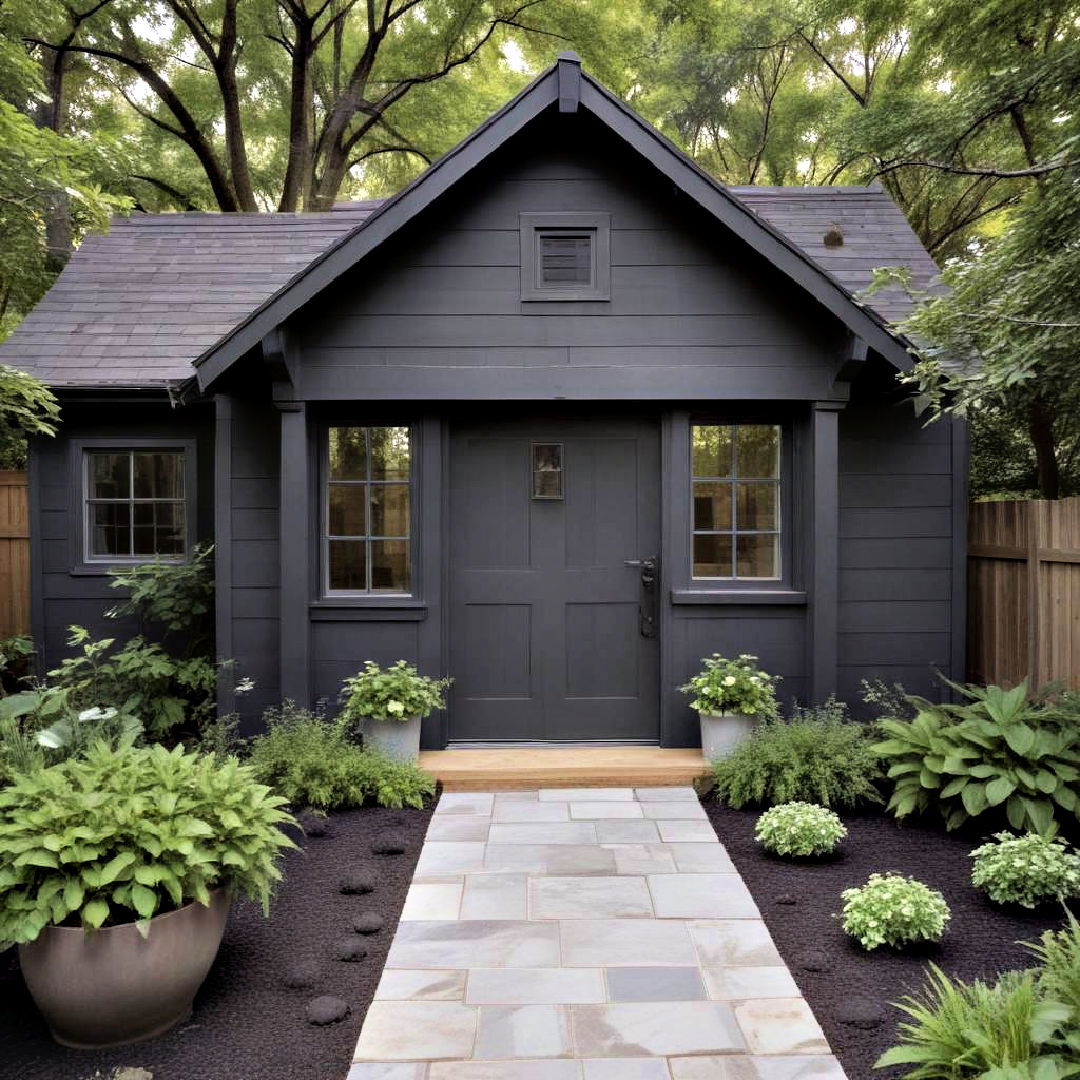 elegant charcoal gray - 20 Shed Color Ideas