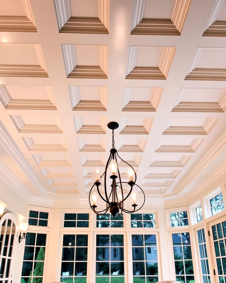 elegant coffered ceilings for sunroom - 20 Sunroom Ceiling Ideas