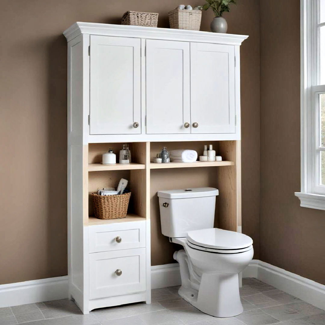 elegant custom cabinetry - 25 Over Toilet Storage Ideas
