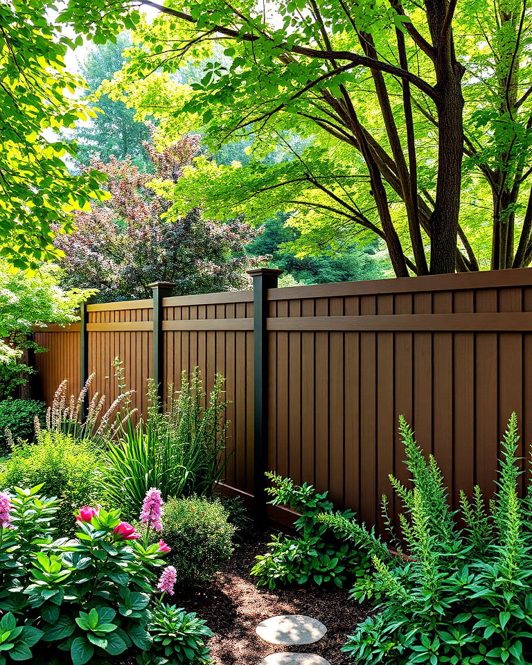 elegant deep walnut vinyl fence - 25 Vinyl Fence Colors