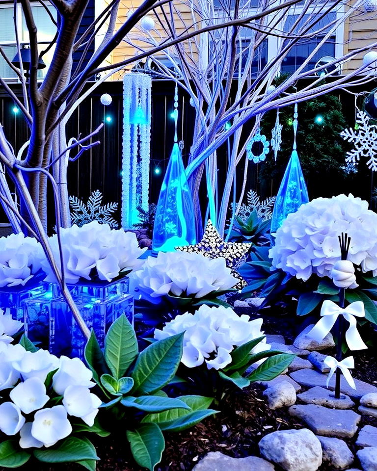 elegant frozen inspired ice garden - 20 Disney Garden Ideas