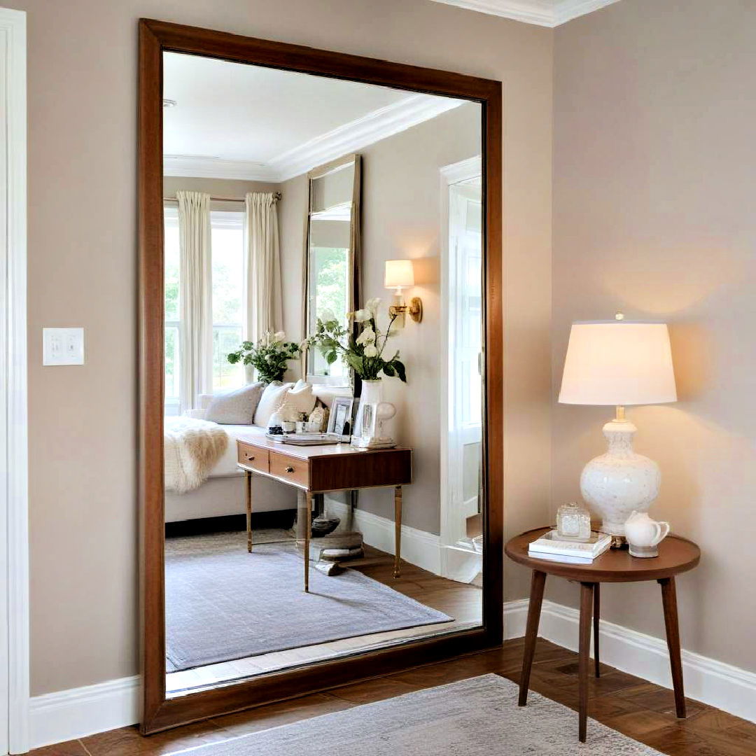 elegant full length mirror - 30 Office Guest Room Ideas