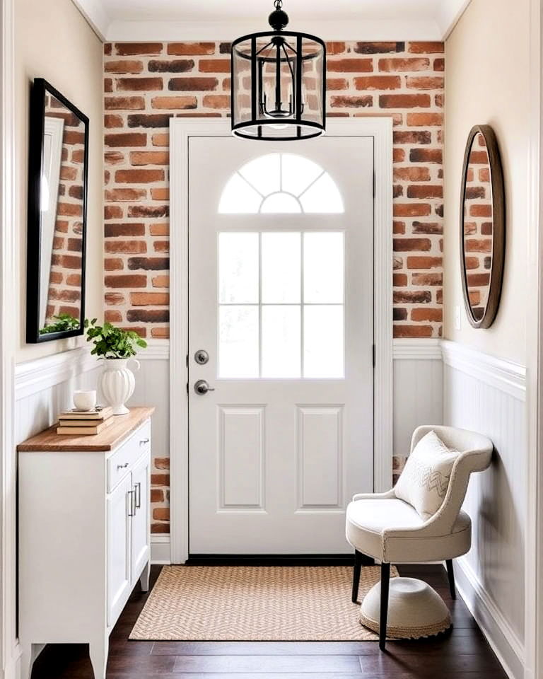 elegant half brick wall for subtle texture - 20 Brick Accent Wall Ideas