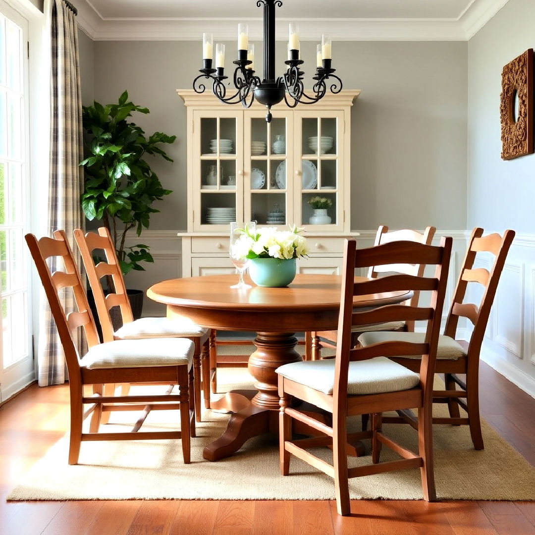 elegant ladder back chairs - 40 French Country Dining Room Ideas
