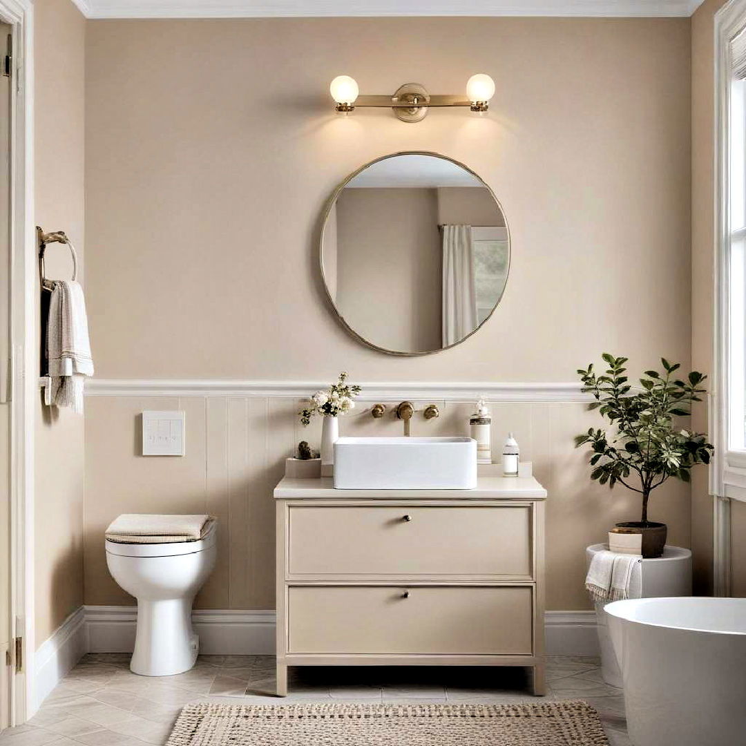 elegant light mushroom bathroom paint - 40 Bathroom Paint Ideas