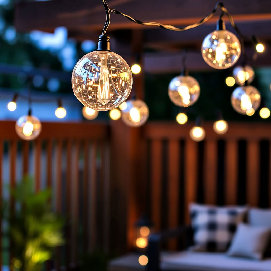 elegant metallic ball lights - 40 Patio String Light Ideas