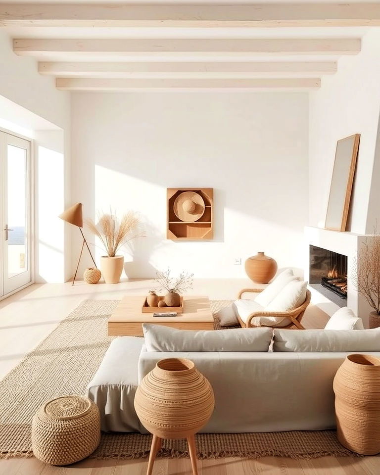 elegant minimalist interiors with natural tones - 20 Greek Style Home Ideas