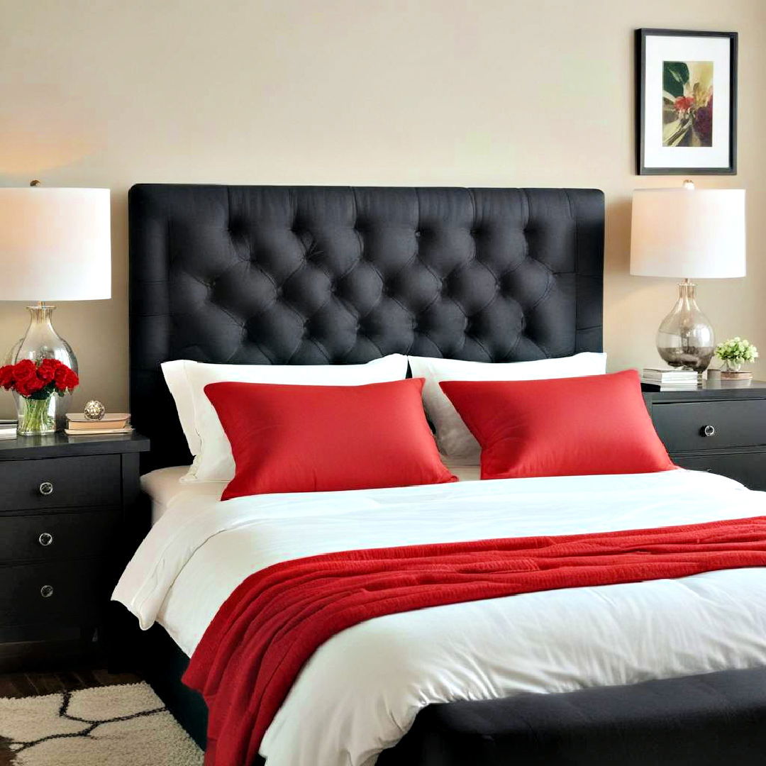 elegant padded black headboard - 15 Black Headboard Bedroom Ideas