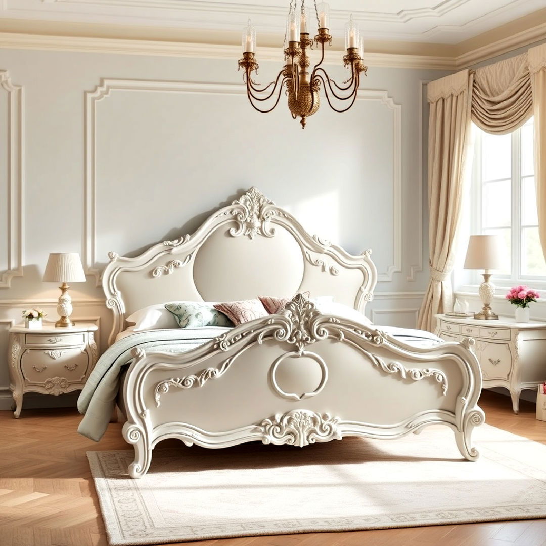 elegant rococo style bed frame - 25 French Bedroom Decor Ideas