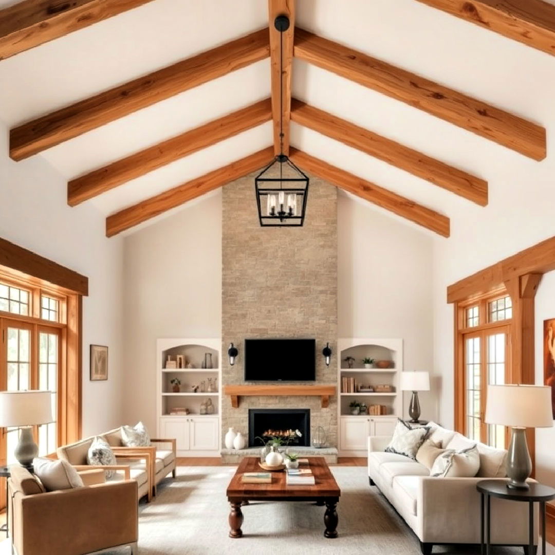 elegant rustic wooden beams for ceilings - 25 Wooden Interior Design Ideas