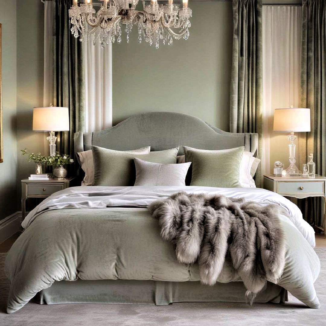 elegant sage green and grey bedroom - 25 Sage Green and Grey Bedroom Ideas