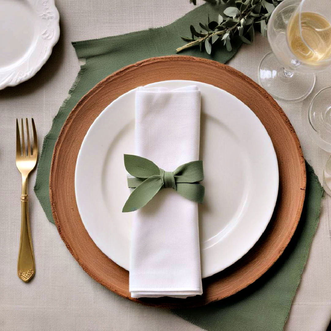elegant sage green napkin rings - 30 Sage Green Wedding Ideas
