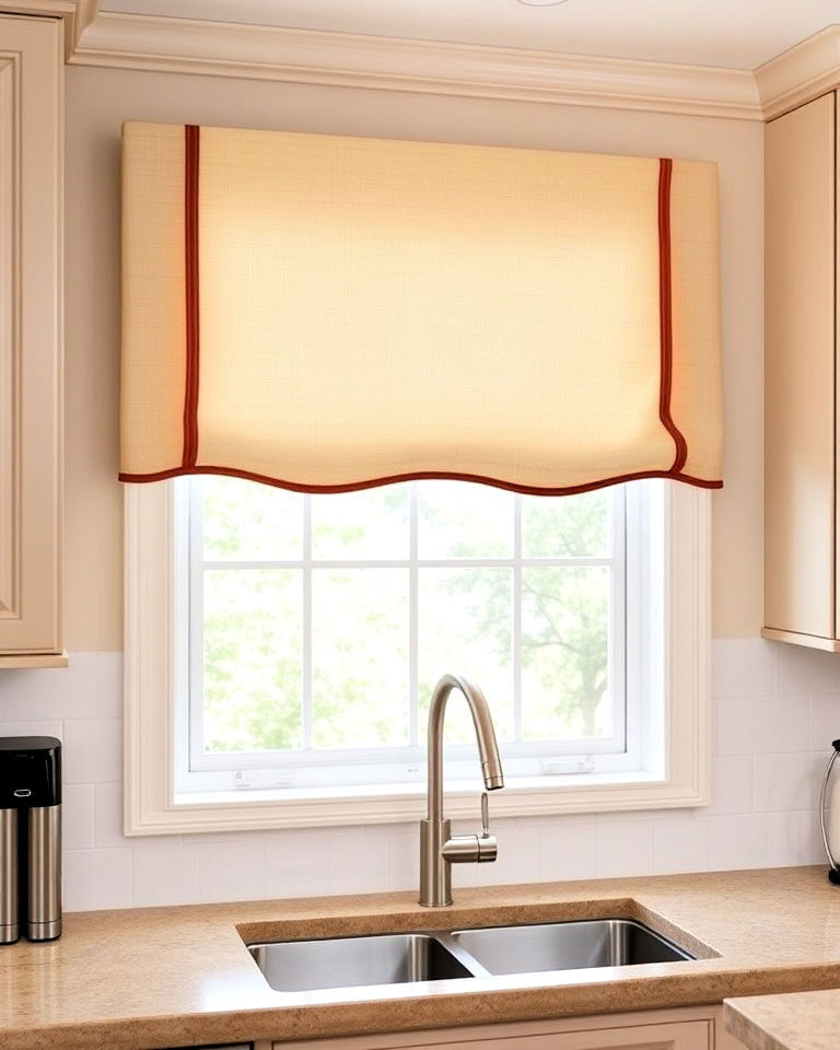 elegant simple straight valance - 20 Kitchen Valance Ideas