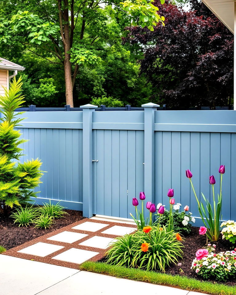 elegant slate blue vinyl fence - 25 Vinyl Fence Colors