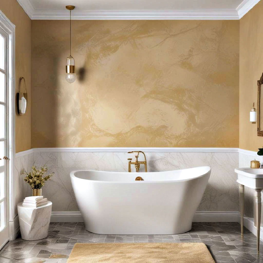 elegant soft gold bathroom paint - 40 Bathroom Paint Ideas