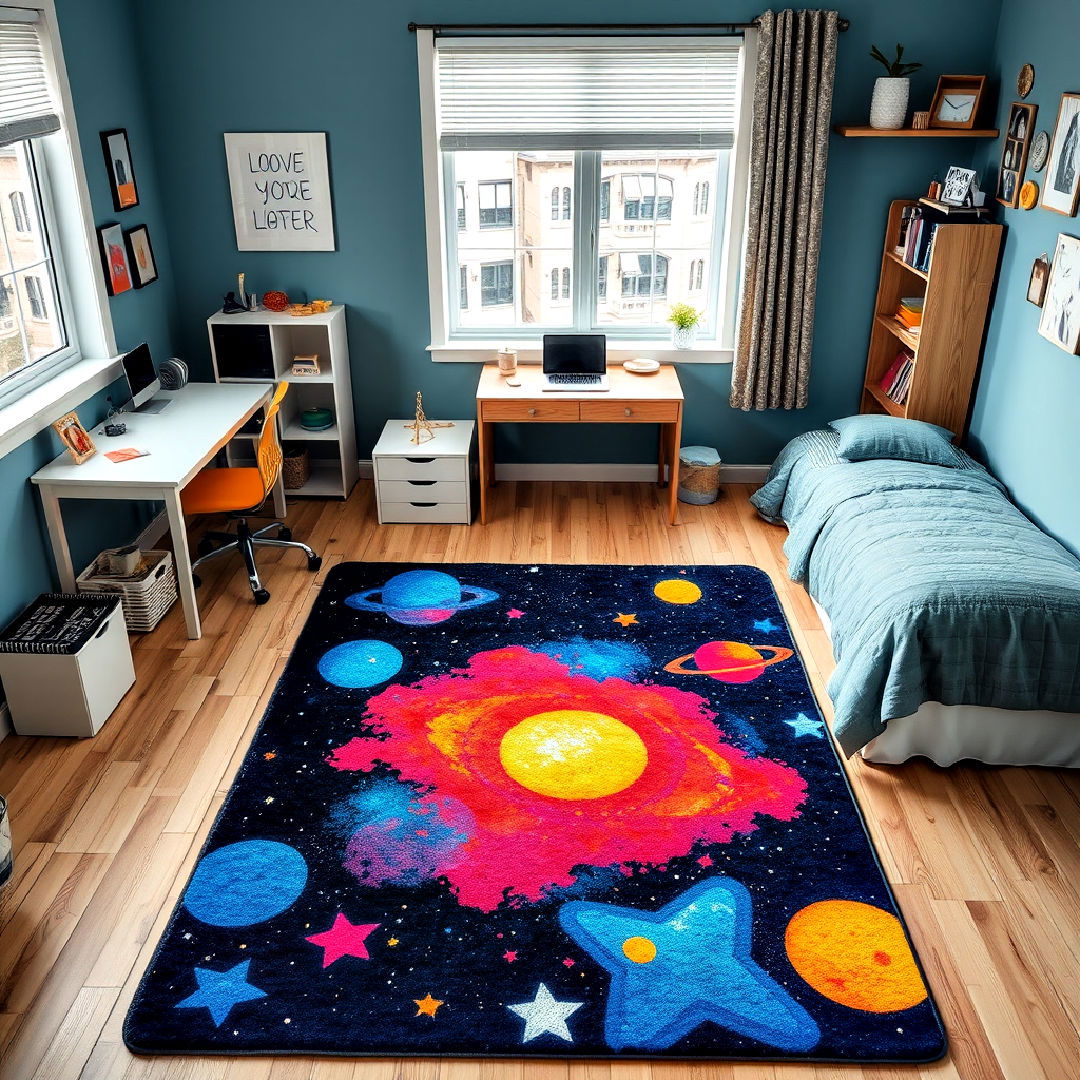 elegant space themed rug - 20 Space-themed Room Ideas