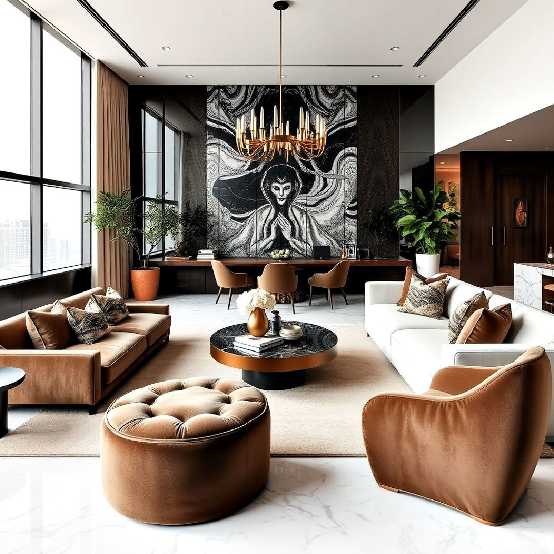 elegant statement making furniture pieces - 25 Penthouse Design Ideas
