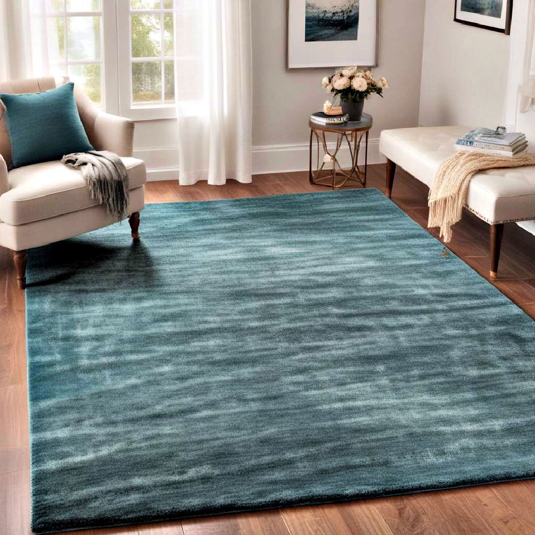 elegant teal area rug - 25 Teal Living Room Ideas