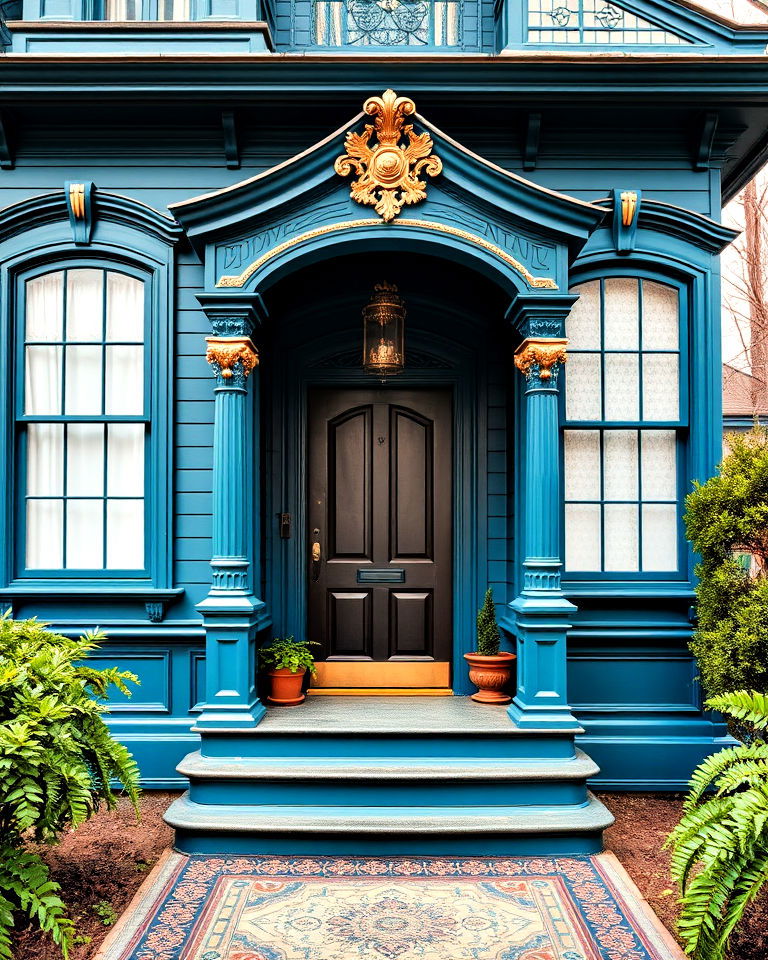 elegant teal blue victorian house - 15 Blue Victorian House Colors