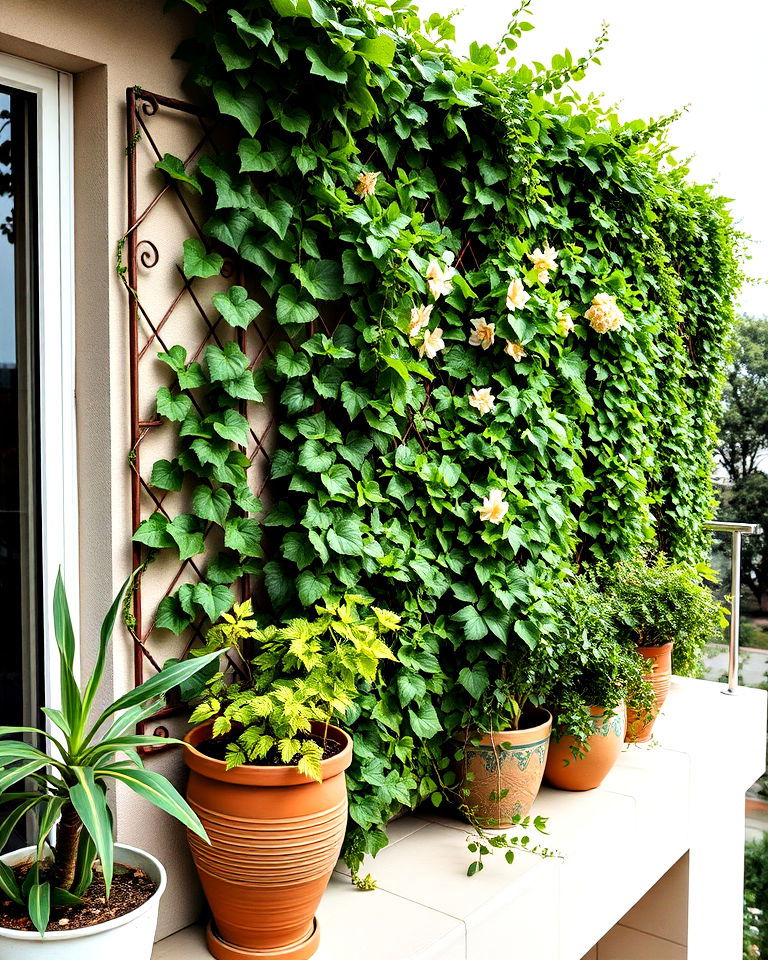 elegant trellis wall garden - 40 Vertical Garden Ideas