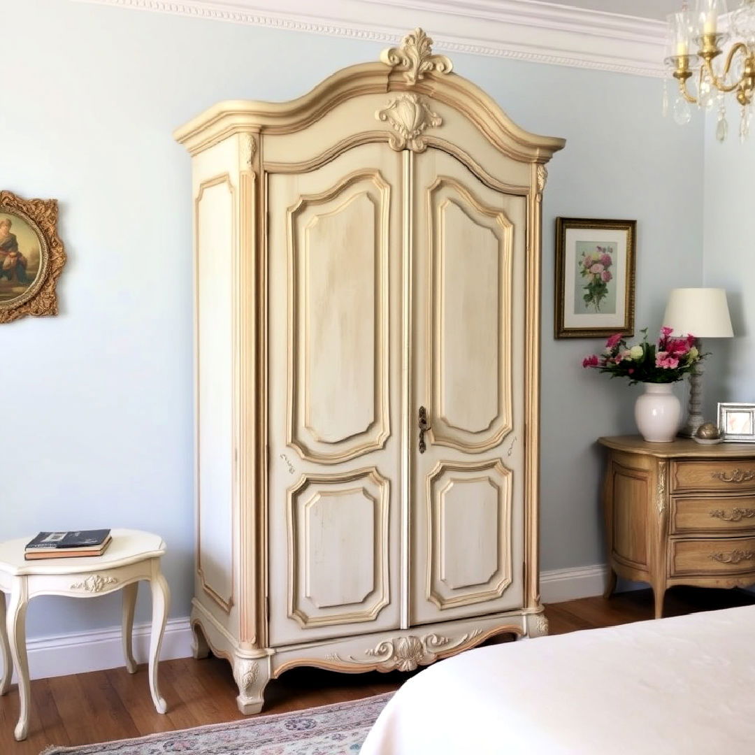 elegant vintage french armoire - 25 French Bedroom Decor Ideas
