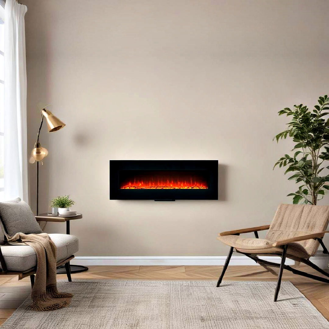 elegant wall mounted electric fireplace - 40 Modern Fireplace Ideas