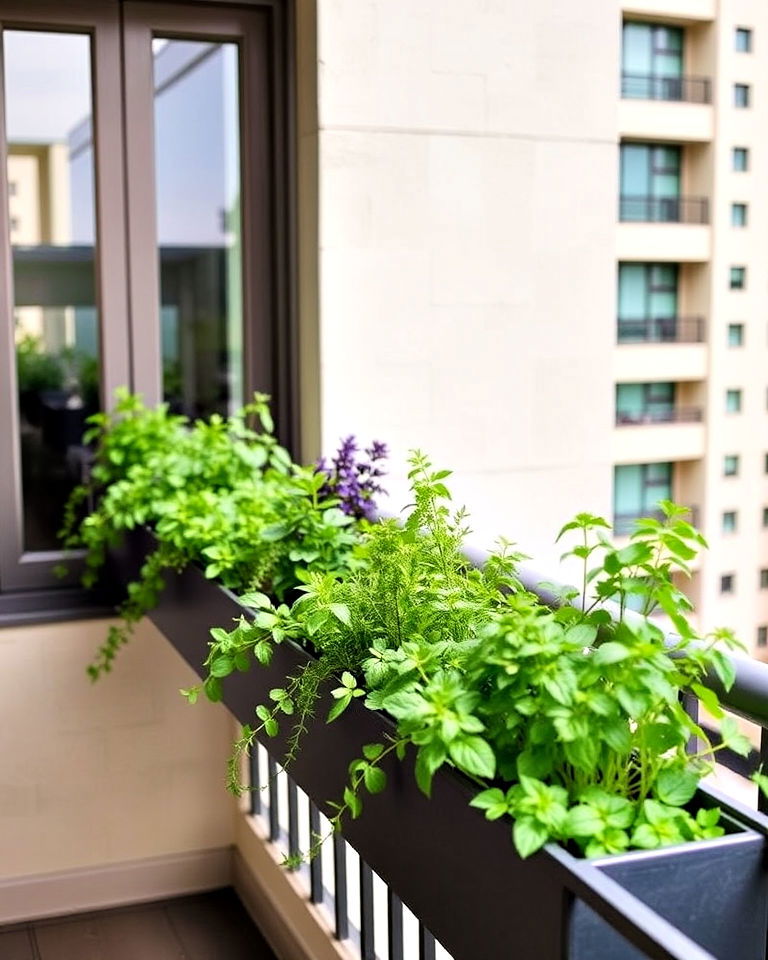 elegant window box herb garden - 20 Balcony Herb Garden Ideas