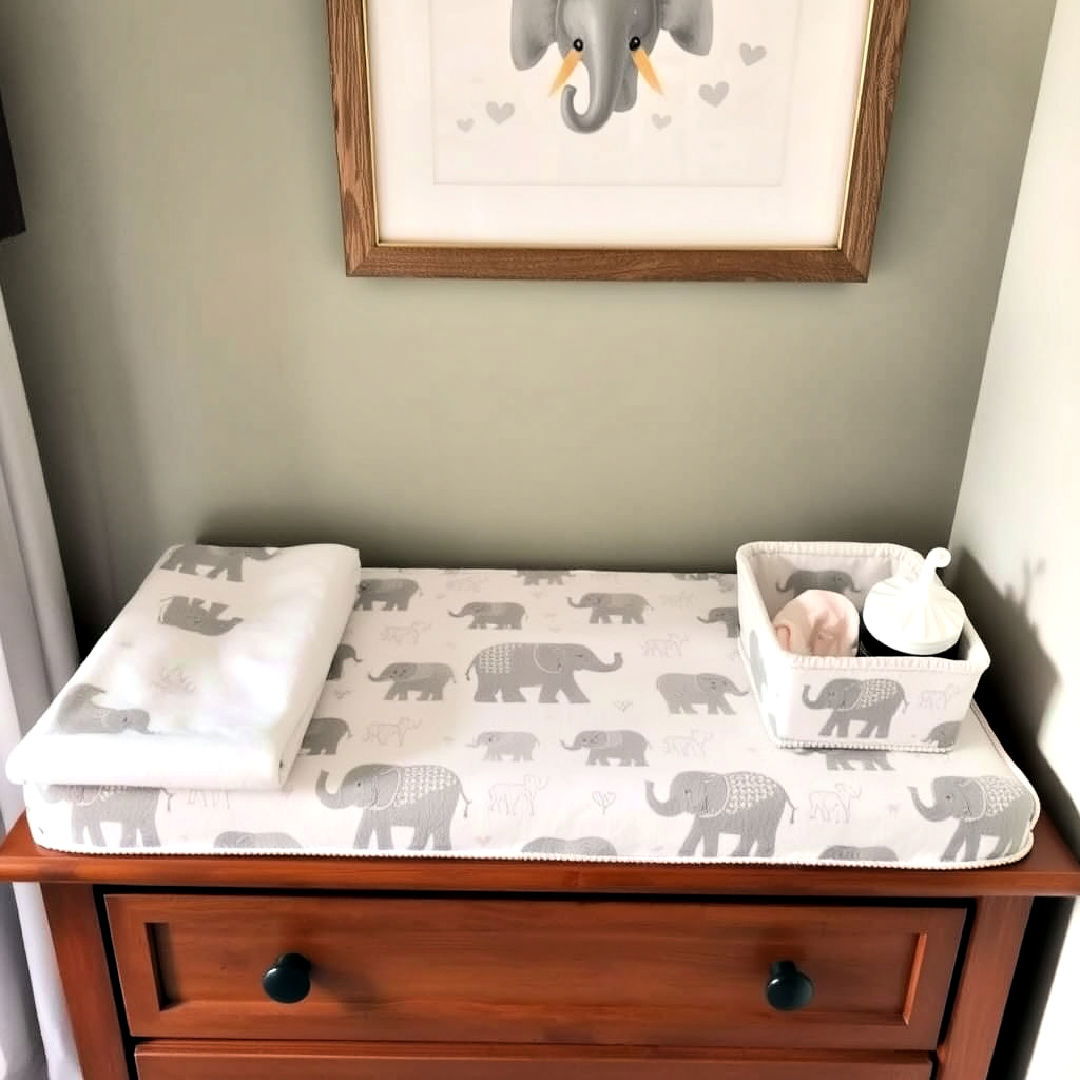 elephant themed changing table cover - 25 Safari Nursery Decor Ideas