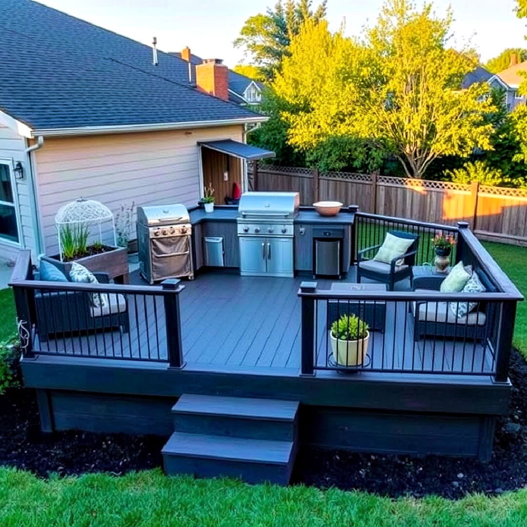 elevated bbq deck ideas - 40 Bbq Area Ideas