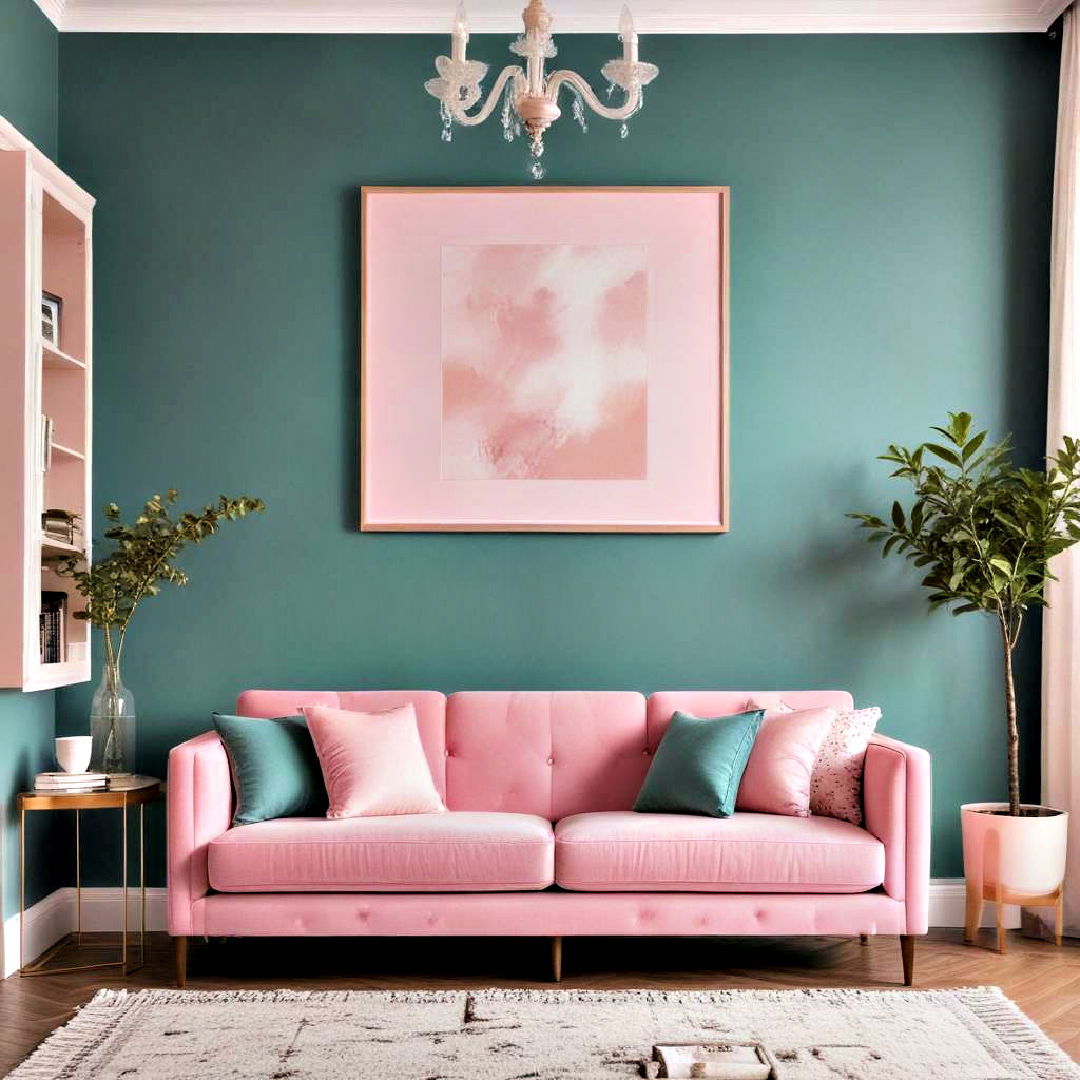 embrace teal walls for living room - 25 Teal Living Room Ideas