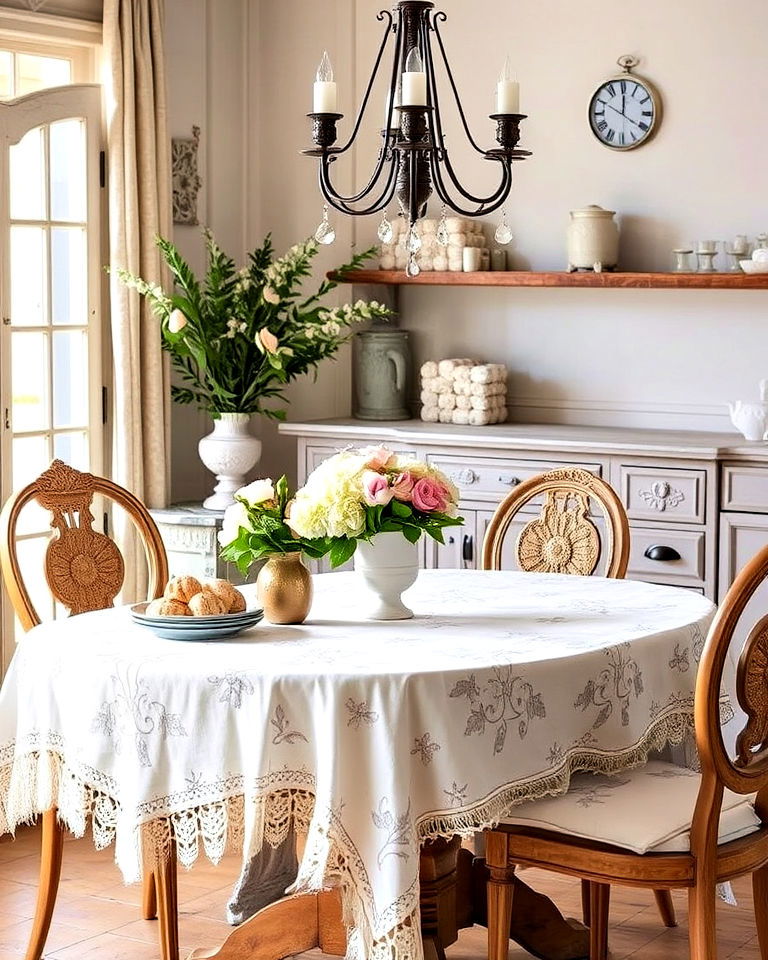embroidered textiles for french country decor - 30 French Country Decor Ideas
