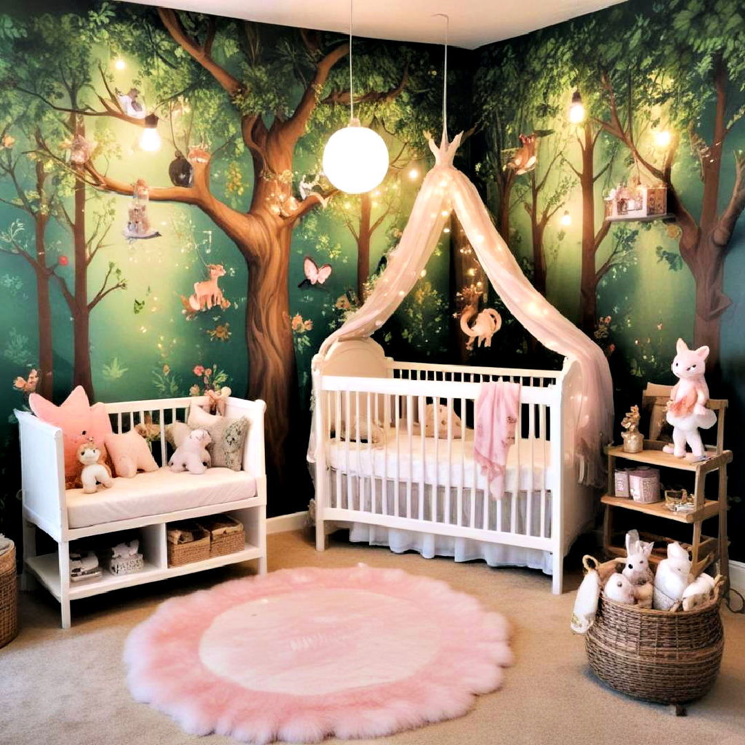 enchanted forest theme nursery - 25 Baby Girl Nursery Ideas
