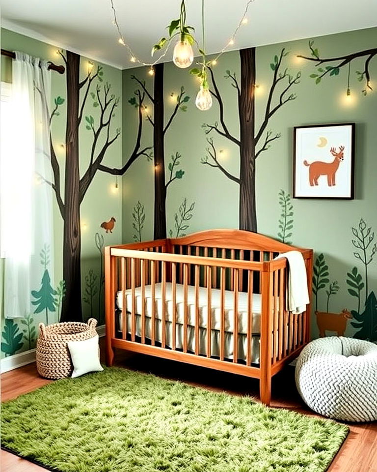 enchanting forest themed nursery - 20 Whimsical Nursery Ideas