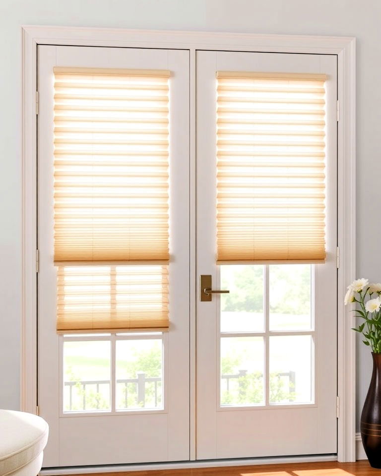 energy efficient cellular shades - 20 Window Treatments for French Doors