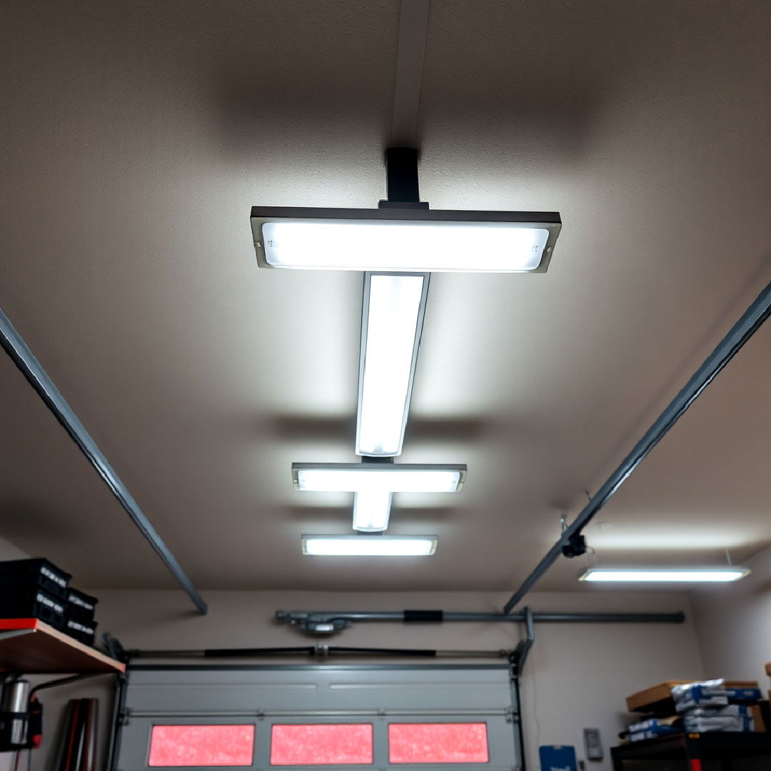 energy efficient overhead fluorescent lights - 15 Garage Lighting Ideas