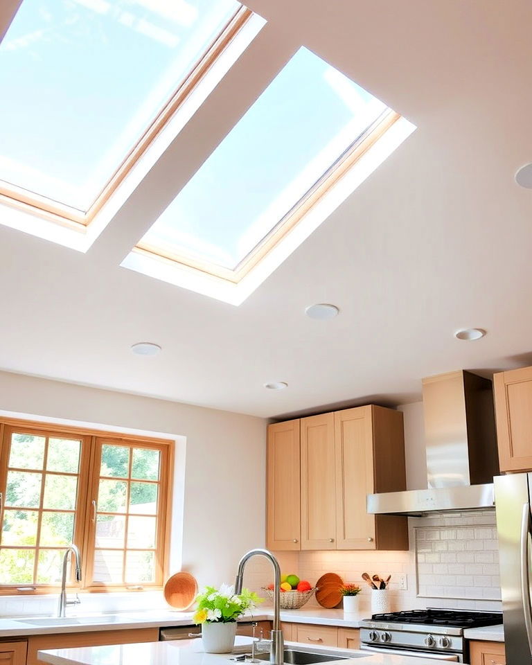 energy efficient skylight - 25 Dream Kitchen Ideas